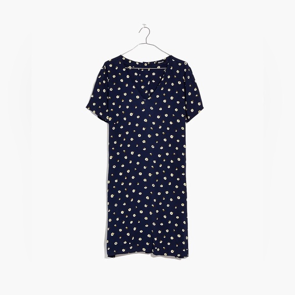 Madewell Button Back Easy Dress In Daisy Dots - Picture 6 of 6